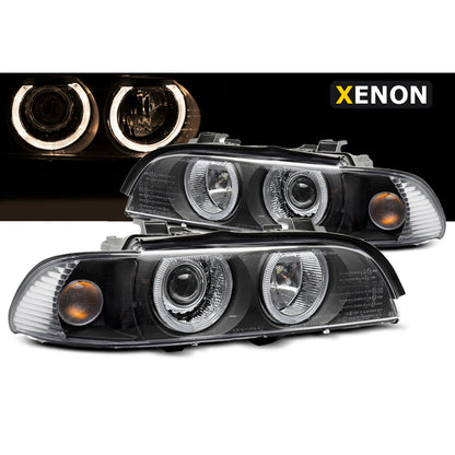 Xenon Scheinwerfer Angel Eyes Schwarz passend für BMW E39 LCI 00-03