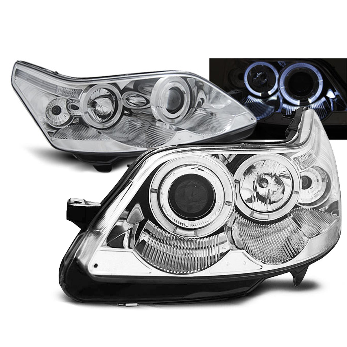 Scheinwerfer Citroën C4 04-10 Angel Eyes Chrom