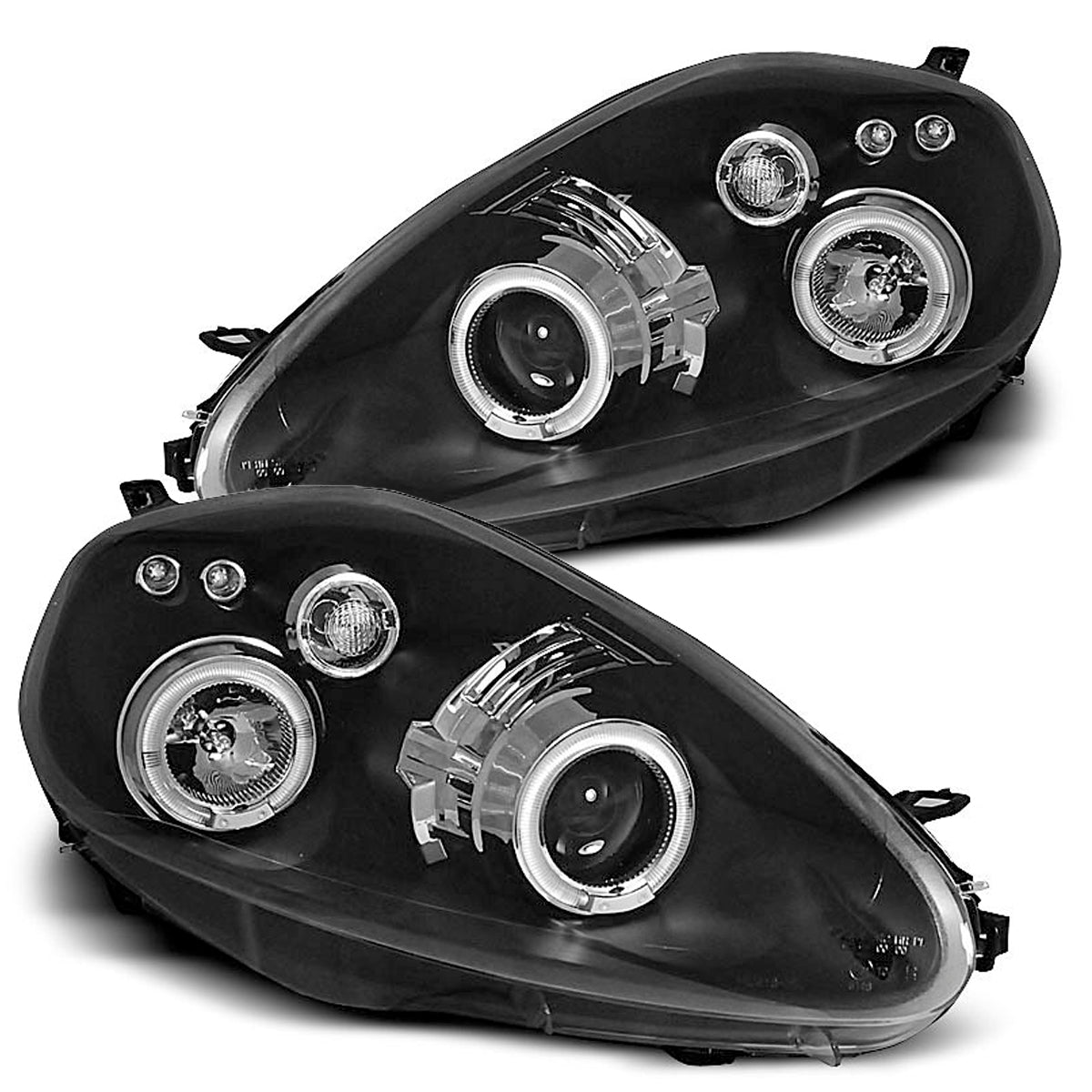 Scheinwerfer Fiat Grande Punto 09.05-08 Angel Eyes Schwarz
