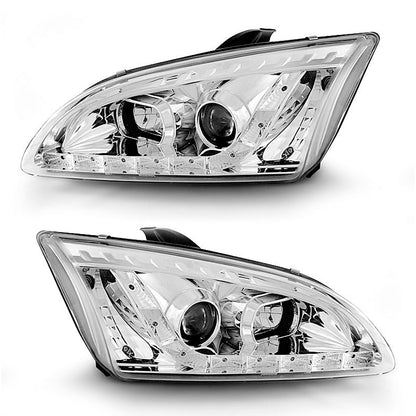 Scheinwerfer passend für Ford Focus II 09.04-01.08 Tagfahrlicht Chrom