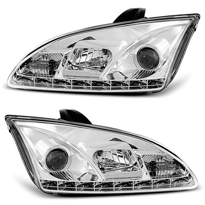 Scheinwerfer passend für Ford Focus II 09.04-01.08 Tagfahrlicht Chrom
