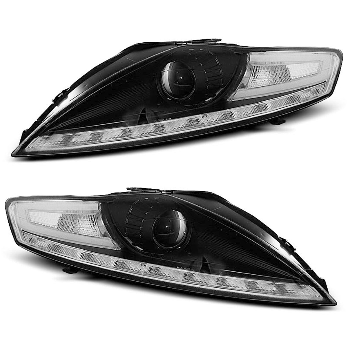 Scheinwerfer passend für Ford Mondeo 07.07-11.10 Tagfahrlicht Schwarz LED Blinker