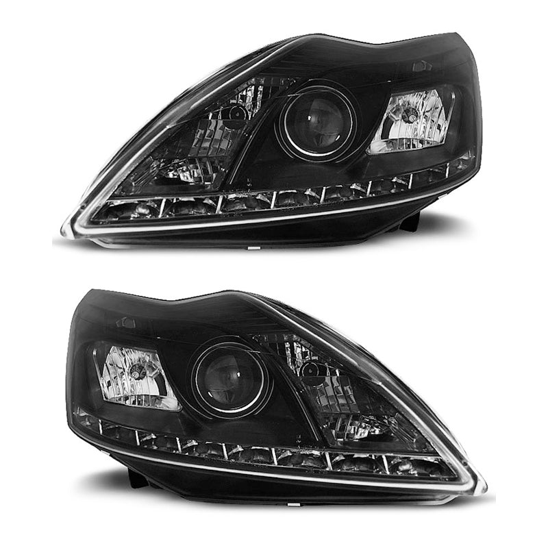 Scheinwerfer passend für Ford Focus II 02.08-10 Tagfahrlicht Schwarz W/M