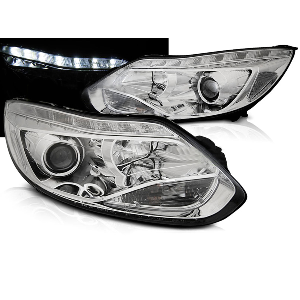Scheinwerfer passend für Ford Focus MK3 11-10.14 LED Chrom