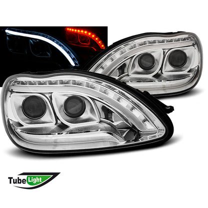 Scheinwerfer Tube Light Chrom passend für Mercedes W220 S-Klasse 09.98-05.05