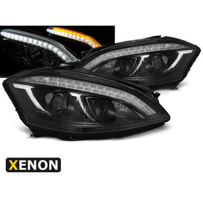 Xenon Scheinwerfer Daylight Schwarz passend für Mercedes W221 05-09