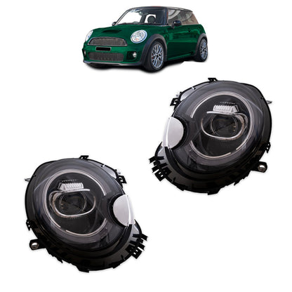 LED Schwarze Scheinwerfer passend für MINI R55 R56 R57 R58 R59 2006-2014