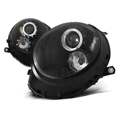 Scheinwerfer Angel Eyes Schwarz passend für BMW MINI (COOPER) 06-14