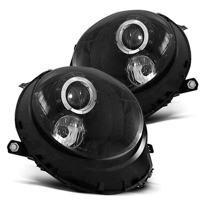 Scheinwerfer Angel Eyes Schwarz passend für BMW MINI (COOPER) 06-14