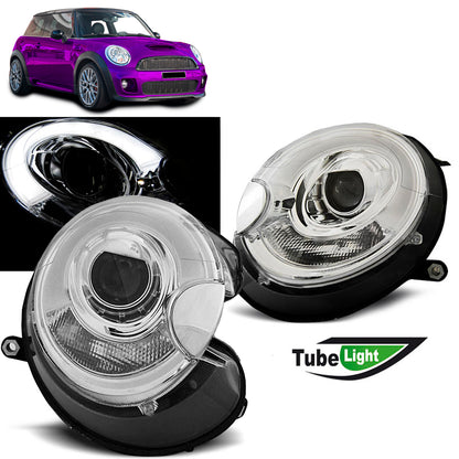 Scheinwerfer Tube Light Chrom passend für BMW MINI (COOPER) 06-14