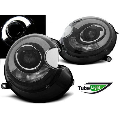 Scheinwerfer Tube Light Schwarz passend für BMW MINI (COOPER) 06-14