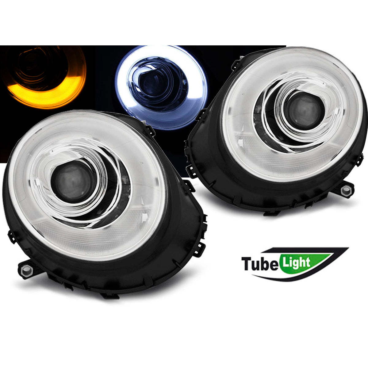 Scheinwerfer Tube Light Chrom passend für BMW MINI (COOPER) 06-14