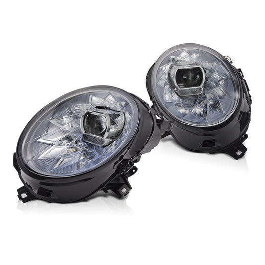 Voll-LED Scheinwerfer Schwarzer Ring passend für MINI One/Cooper (R50 R52 R53) 01-06