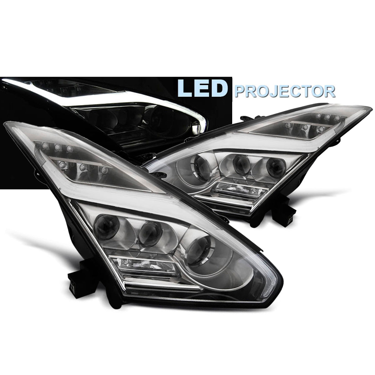Scheinwerfer passend für Nissan GT-R 08-11.13 LED Chrom