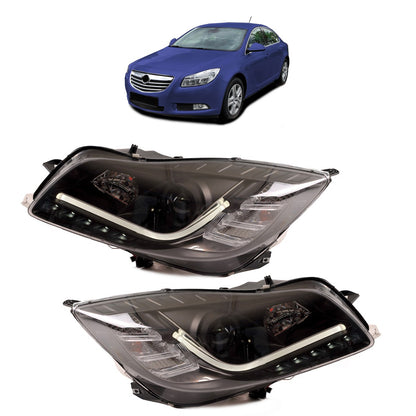Halogen Schwarze DRL Scheinwerfer passend für Opel Insignia A 2009-2017