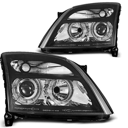 Scheinwerfer passend für Opel Vectra C 04.02-08.05 Angel Eyes Schwarz