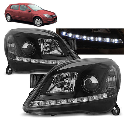 Scheinwerfer passend für Opel Astra H 03.04-09 Daylight Schwarz