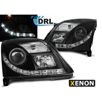 Scheinwerfer passend für Opel Vectra C 04.02-08.05 Tru DRL Schwarz Xenon D2S