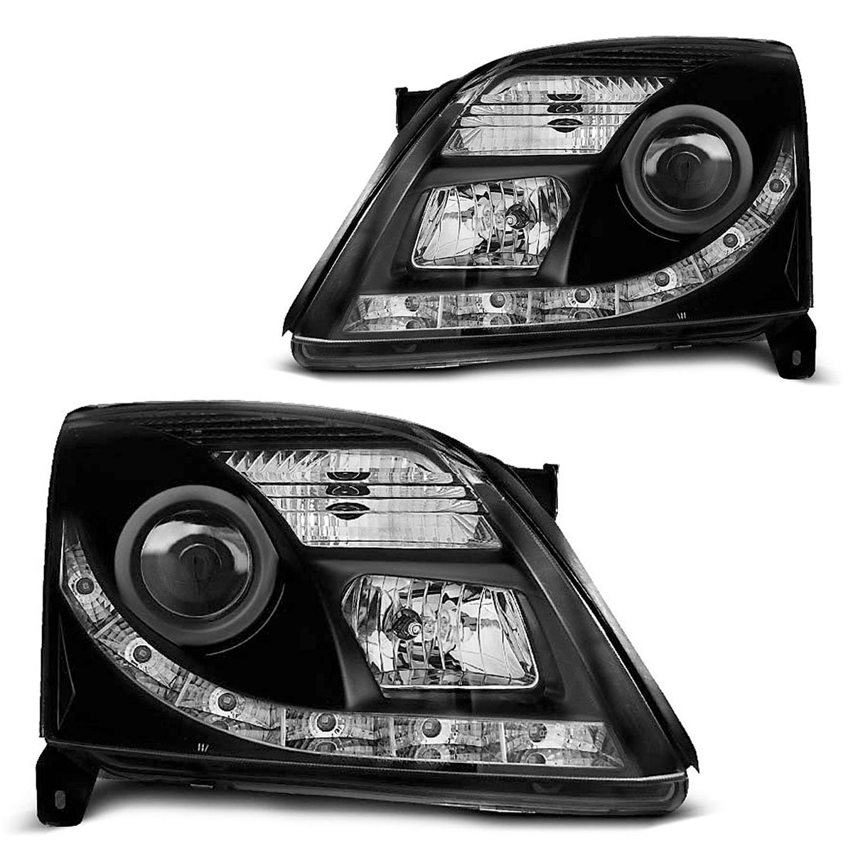 Scheinwerfer passend für Opel Vectra C 04.02-08.05 Tru DRL Schwarz Xenon D2S