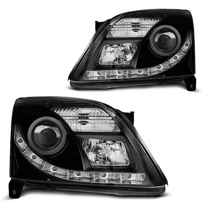 Scheinwerfer passend für Opel Vectra C 04.02-08.05 Tru DRL Schwarz Xenon D2S