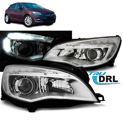 Scheinwerfer passend für Opel Astra J 10-12 Chrom Tru DRL
