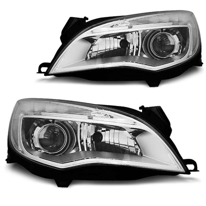 Scheinwerfer passend für Opel Astra J 10-12 Chrom Tru DRL