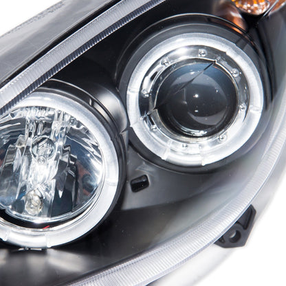 Schwarze Halogen Projektor Scheinwerfer passend für Peugeot 307 2001-2008