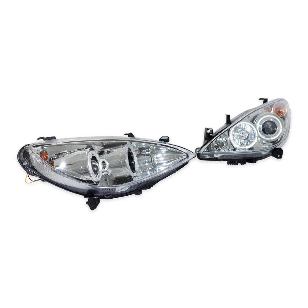 Chrom Halogen Projektor Scheinwerfer passend für Peugeot 307 2001-2009