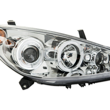 Chrom Halogen Projektor Scheinwerfer passend für Peugeot 307 2001-2009