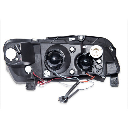 Schwarze Halogen Projektor Scheinwerfer passend für Peugeot 106 1996-2003
