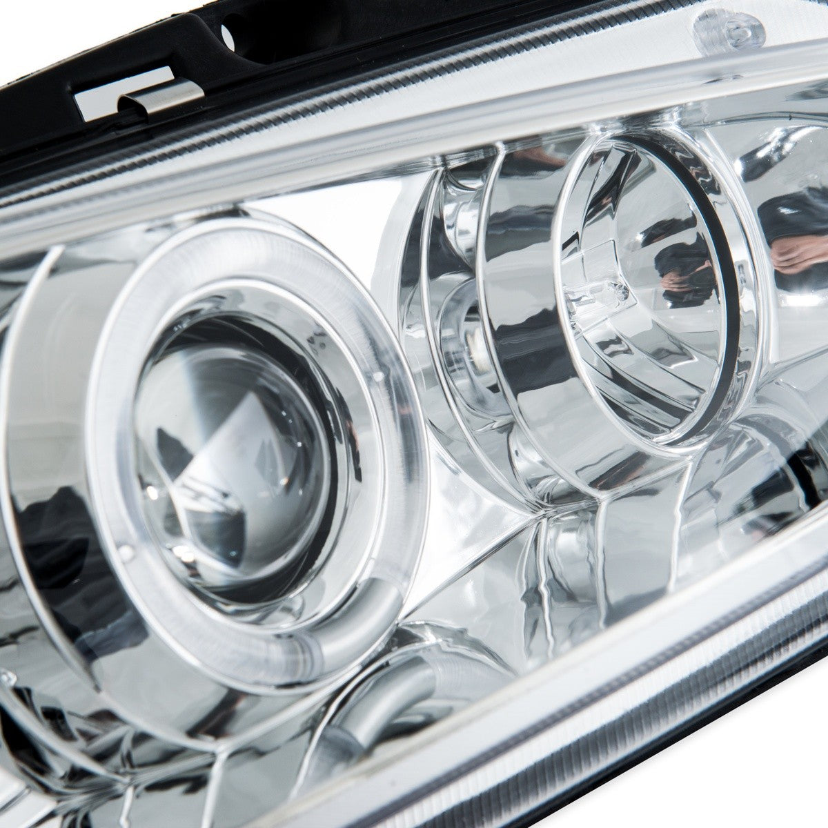 Halogen Projektor Scheinwerfer Set Chrom passend für Peugeot 106 1996-2003