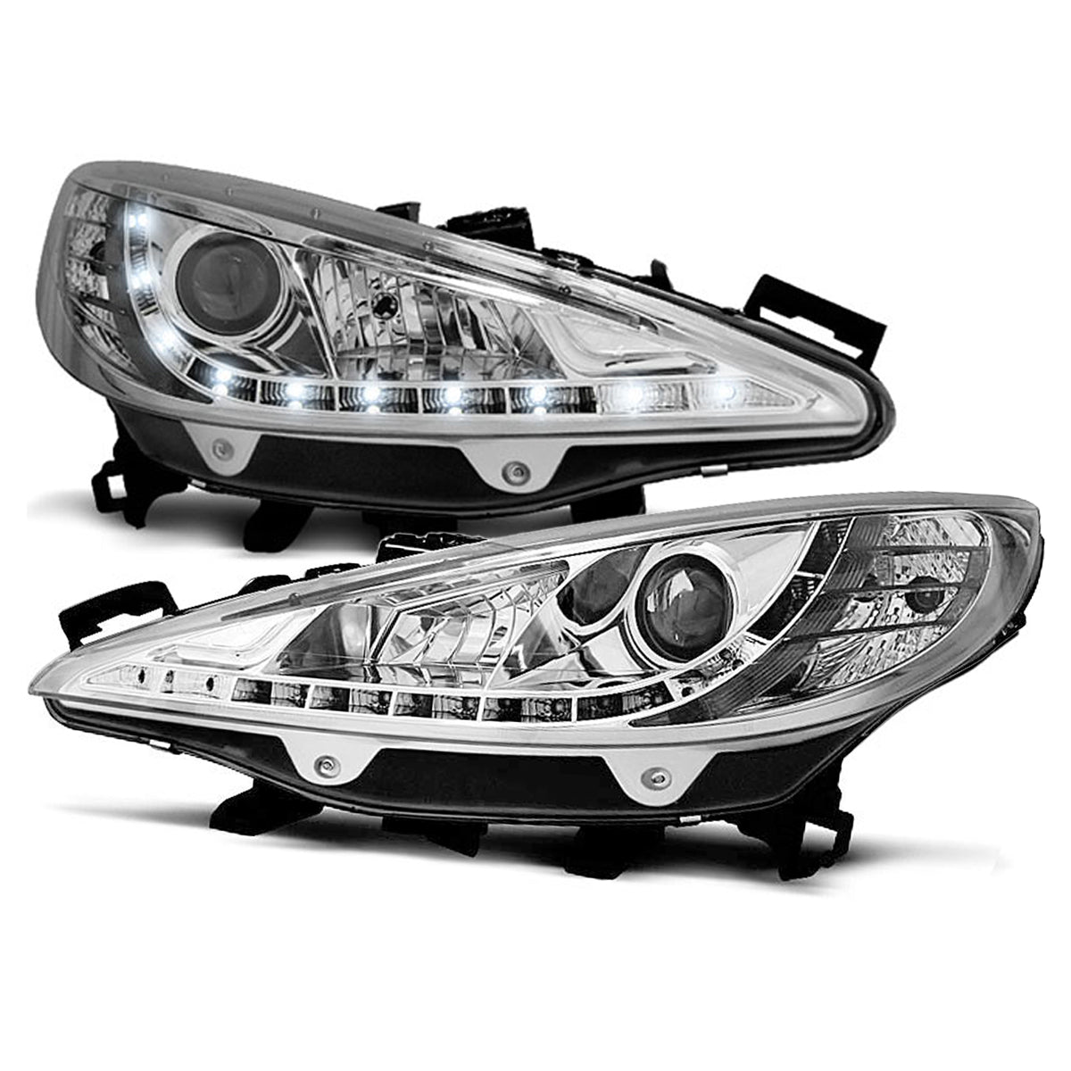 Scheinwerfer passend für Peugeot 207 05.06-06.12 Daylight Chrom