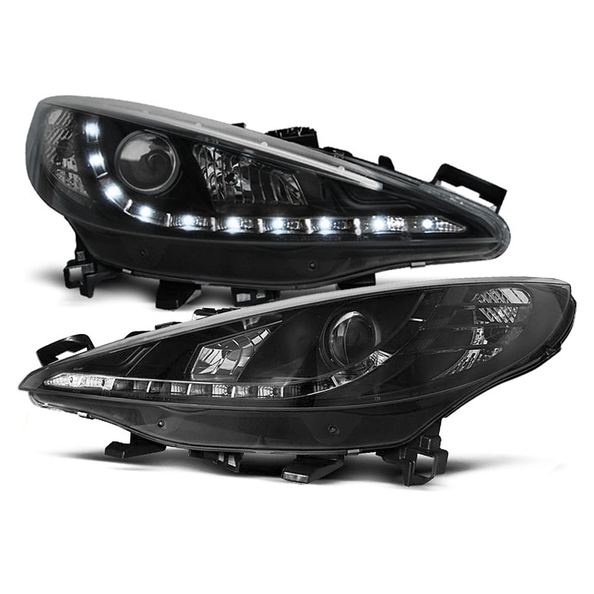 Scheinwerfer passend für Peugeot 207 05.06-06.12 Daylight Schwarz