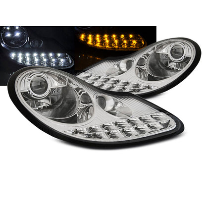 Scheinwerfer Daylight Chrom passend für Porsche Boxster 96-04 /911 996