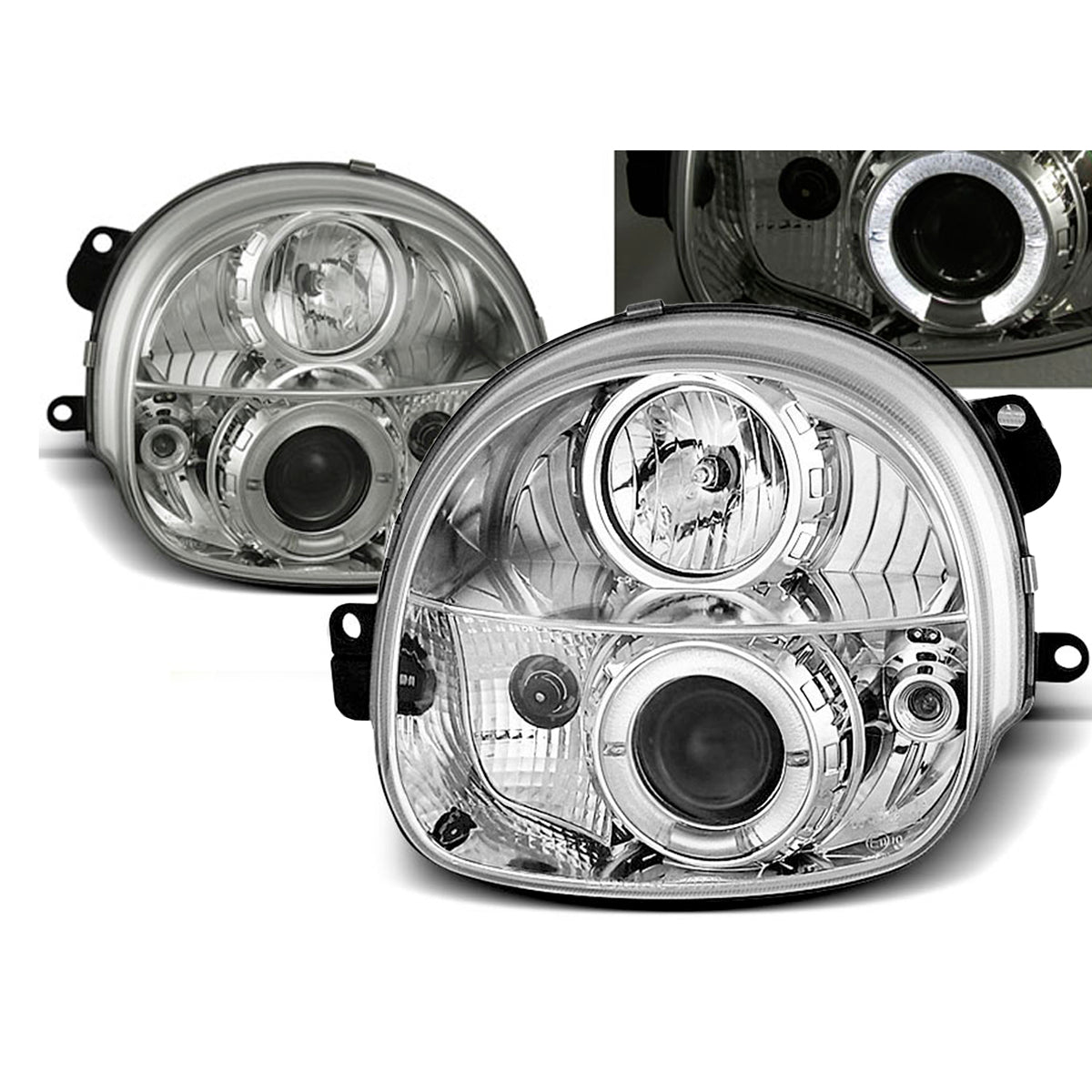 Scheinwerfer Renault Twingo 03.93-09.98 Angel Eyes Chrom