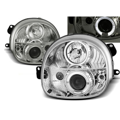 Scheinwerfer Renault Twingo 03.93-09.98 Angel Eyes Chrom