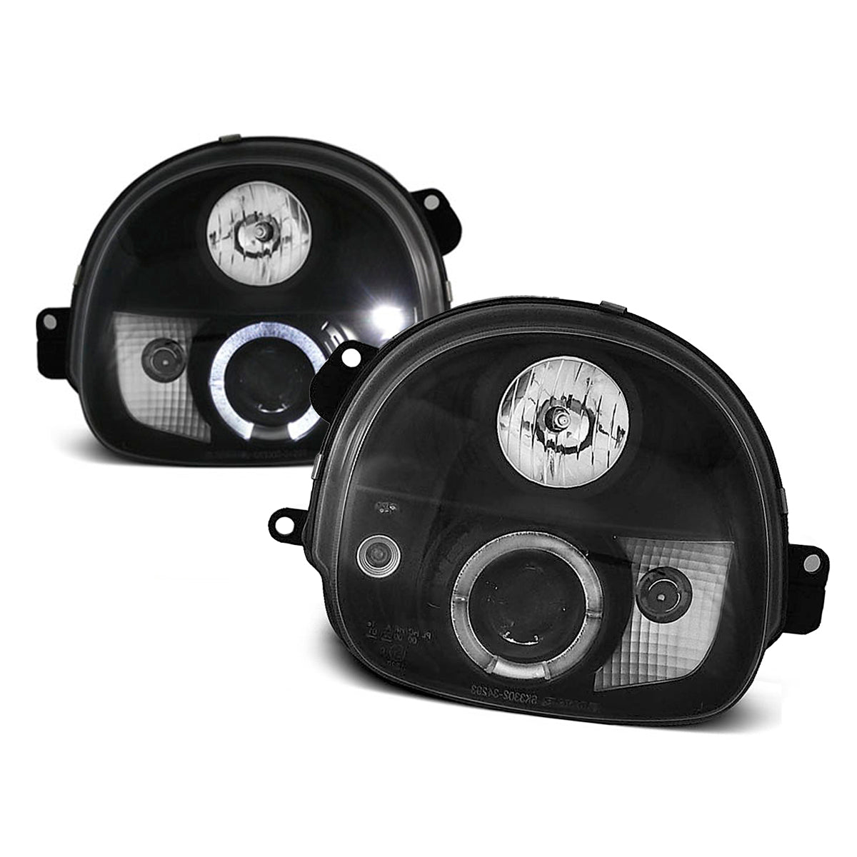Scheinwerfer Renault Twingo 03.93-09.98 Angel Eyes Schwarz