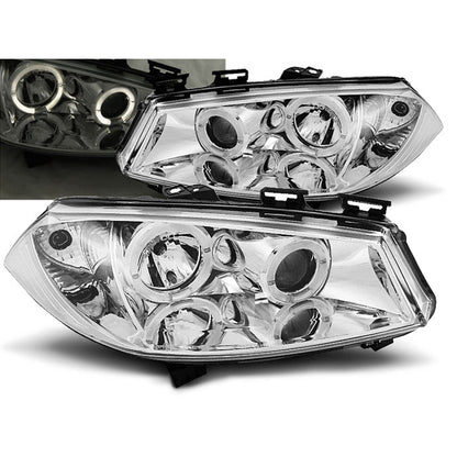 Scheinwerfer Renault Megane II 11.02-12.05 Angel Eyes Chrom