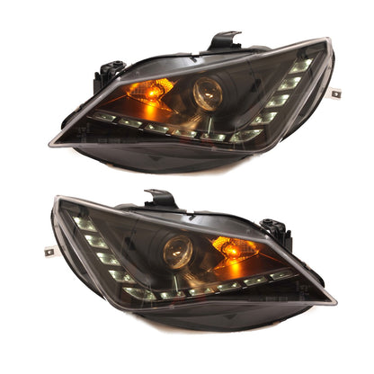 Scheinwerfer Halogen Schwarz passend für SEAT IBIZA IV (6J) 2013-2017