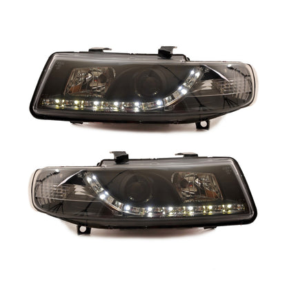 Scheinwerfer Halogen Schwarz passend für SEAT TOLEDO II Limousine (1M2) und LEON (1M1) 1999-2005