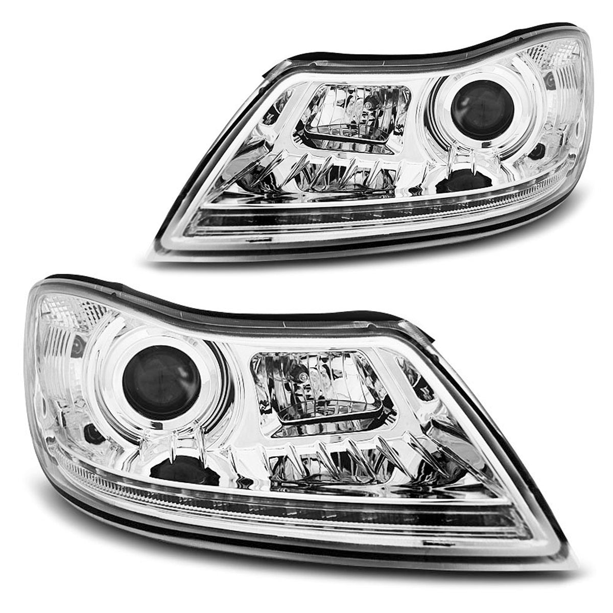 Scheinwerfer True DRL Chrom passend für Skoda Octavia 09-12
