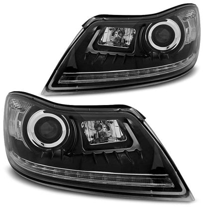 Scheinwerfer True DRL Schwarz passend für Skoda Octavia 09-12