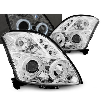 Scheinwerfer Suzuki Swift 05.05-10 Angel Eyes Chrom