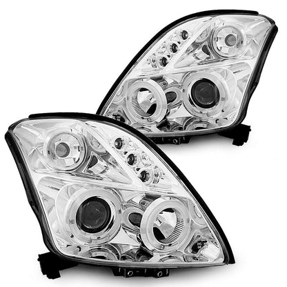 Scheinwerfer Suzuki Swift 05.05-10 Angel Eyes Chrom