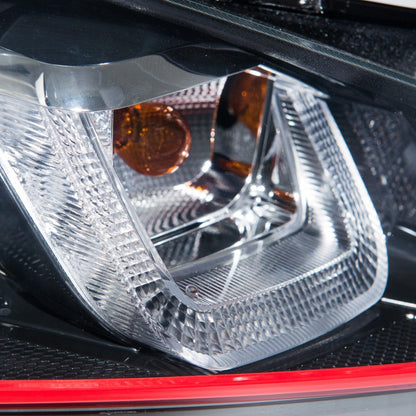 Halogen Rot Schwarz Tagfahrlicht Scheinwerfer passend für VW Golf VI 2009-2013
