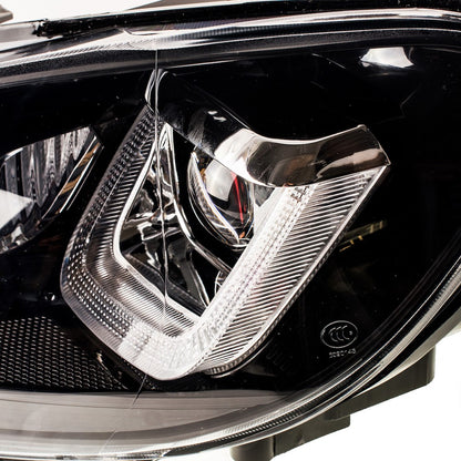 Schwarze Halogen-Scheinwerfer mit Tagfahrlicht passend für VW Golf VI 2008-2013