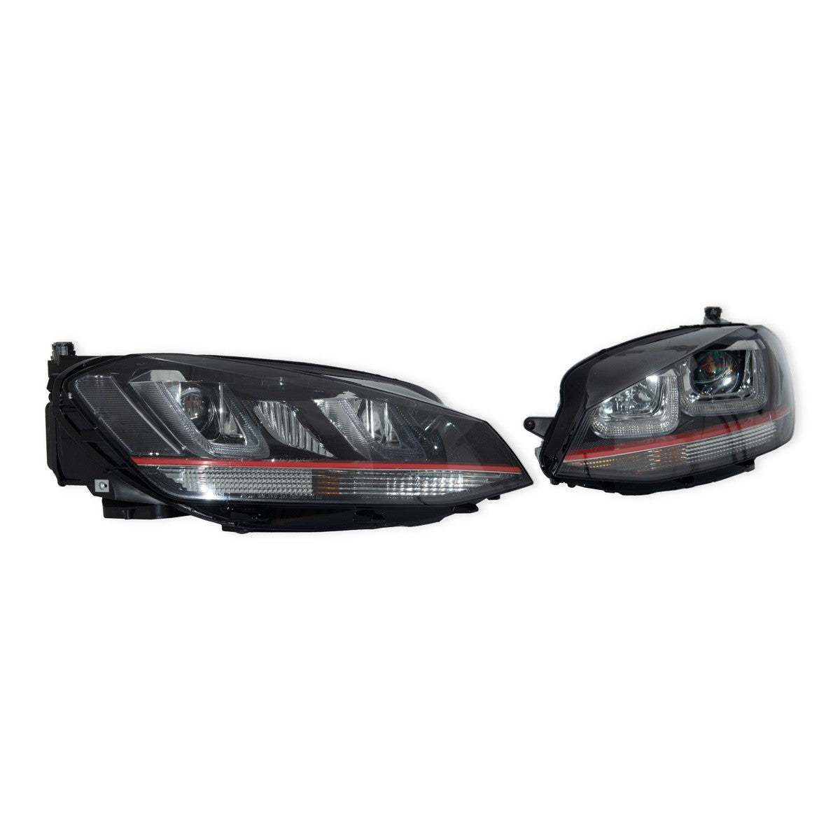 Halogen Rot Schwarz DRL Scheinwerfer passend für VW Golf VII 2012-2021