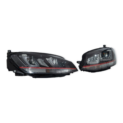 Halogen Rot Schwarz DRL Scheinwerfer passend für VW Golf VII 2012-2021