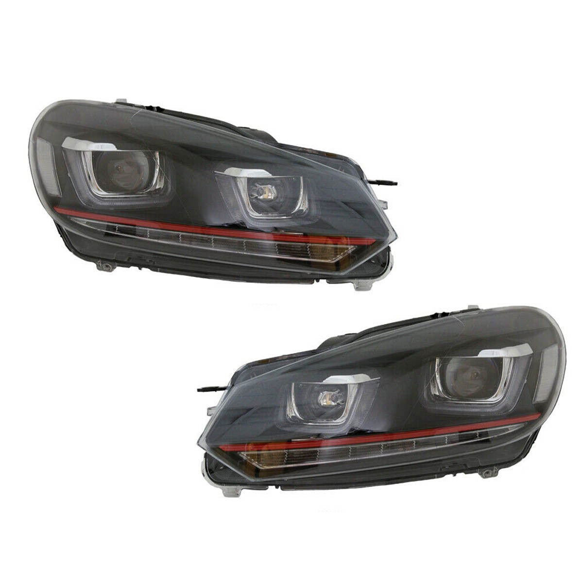 U-Style LED Dynamische rote Scheinwerfer passend für VW Golf 6 2008-2012