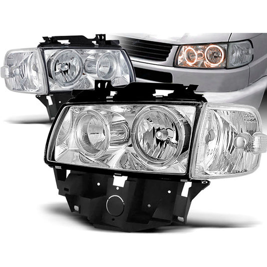 Scheinwerfer Angel Eyes Chrom passend für VW T4 08.96-03.03 Bus